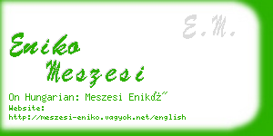 eniko meszesi business card